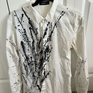 Kris Van Assche Jackson Pollock inspired Button Down sz 46